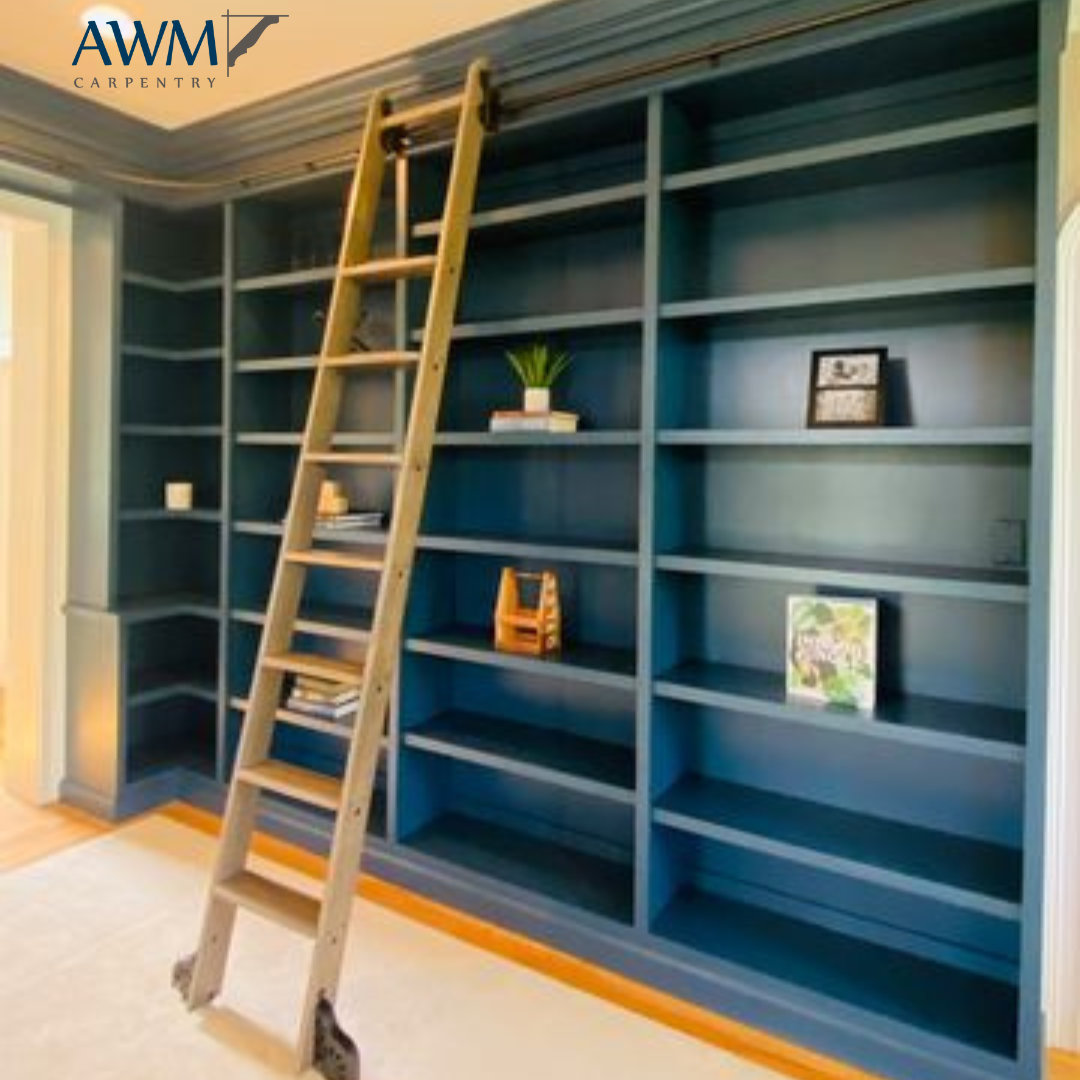 Blue home library